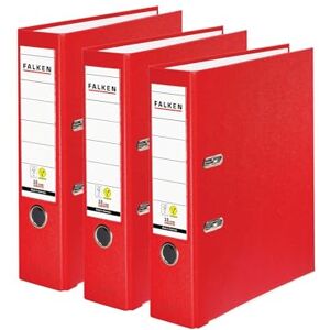 FALKEN Original 3er Pack PP-Color Ordner. Made in Germany. 8 cm breit DIN A4 rot Vegan Kunststoff-Ordner Ringordner Aktenordner Briefordner Büroordner Plastikordner Schlitzordner FALKEN Original 3er Pack PP-Color Ordner. Made in Germany. 8 cm breit DIN A4 rot Vegan Kunststoff-Ordner Ringordner Aktenordner Briefordner Büroordner Plastikordner Schlitzordner
