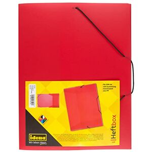 Idena 225405 Heftbox für DIN A4 mit Gummizug, aus PP, Füllhöhe 3,5 cm, transluzent rot, 1 Stück Idena 225405 Heftbox für DIN A4 mit Gummizug, aus PP, Füllhöhe 3,5 cm, transluzent rot, 1 Stück