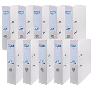 DONAU Master Ordner Breit 10er Pack/DIN A4 / 7,5 cm / 10 Stück/Weiße/Kunststoffbezug PP/Carton Papier Schlitzordner Büroordner Aktenordner Ringordner/Grünen Punkt DONAU Master Ordner Breit 10er Pack/DIN A4 / 7,5 cm / 10 Stück/Weiße/Kunststoffbezug PP/Carton Papier Schlitzordner Büroordner Aktenordner Ringordner/Grünen Punkt