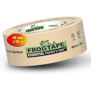 FROGTAPE Essential Feinkrepp-Malerband 48mm x 50m – Abklebeband Innen & Außen – Hochwertiges Kreppband für saubere Farbkanten – 7 Tage rückstandsfrei – FSC Zertifiziert – Profi Maler Tape FROGTAPE Essential Feinkrepp-Malerband 48mm x 50m – Abklebeband Innen & Außen – Hochwertiges Kreppband für saubere Farbkanten – 7 Tage rückstandsfrei – FSC Zertifiziert – Profi Maler Tape