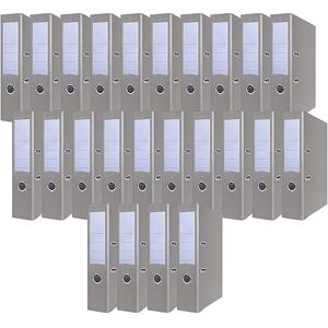 OFFICER PRODUCTS 24er Pack Ordner Grau A4/75 mm/Papier Pappe/Kunststoffbezug PP Schlitzordner Büroordner Pappordner Aktenordner Metall Kantenschutz OFFICER PRODUCTS 24er Pack Ordner Grau A4/75 mm/Papier Pappe/Kunststoffbezug PP Schlitzordner Büroordner Pappordner Aktenordner Metall Kantenschutz