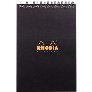 Rhodia 16921C Notepad (mit Spiralbindung, DIN A5, 14,8 x 21 cm, liniert, 90 g, ideal für Ihre Notizen, 80 Blatt) 1 Stück schwarz Rhodia 16921C Notepad (mit Spiralbindung, DIN A5, 14,8 x 21 cm, liniert, 90 g, ideal für Ihre Notizen, 80 Blatt) 1 Stück schwarz