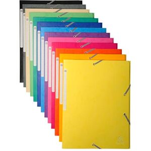Exacompta Ref. 17100H – Packung mit 10 Gummizugmappen – Hüllen mit 3 Klappen Maxi Capacity – aus glänzendem Karton – Maße 24 x 32 cm für Dokumente im A4-Format – verschiedene Farben Exacompta Ref. 17100H – Packung mit 10 Gummizugmappen – Hüllen mit 3 Klappen Maxi Capacity – aus glänzendem Karton – Maße 24 x 32 cm für Dokumente im A4-Format – verschiedene Farben