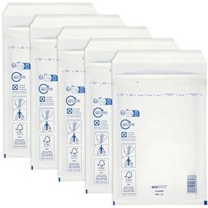 ÖKI Luftpolstertaschen Luftpolsterumschläge inkl. Haftklebestreifen, 5 Stück, C5 Luftpolster-Taschen, Gepolsterte Briefumschläge,Versandtaschen, Weiß ÖKI Luftpolstertaschen Luftpolsterumschläge inkl. Haftklebestreifen, 5 Stück, C5 Luftpolster-Taschen, Gepolsterte Briefumschläge,Versandtaschen, Weiß