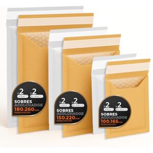 OFITURIA Luftpolstertaschen für Versand, 3 Größen – Kraft, Weiß oder Kombi – Selbstklebend – Papierumschläge mit Luftpolster, ideal für Versandtaschen Pack S (Kraft und Weiß, 12 Umschläge) OFITURIA Luftpolstertaschen für Versand, 3 Größen – Kraft, Weiß oder Kombi – Selbstklebend – Papierumschläge mit Luftpolster, ideal für Versandtaschen Pack S (Kraft und Weiß, 12 Umschläge)