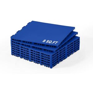 VEVOR Hockey-Bodenbelag, 315 x 315 x 16 mm, ineinander greifende Mehrzweck-PP-Bodenfliesen, 8 Stück, Tanzbodenfliesen, Hockey-Trainingsbrett zum Schießen, blau, 0,7 m²/Karton VEVOR Hockey-Bodenbelag, 315 x 315 x 16 mm, ineinander greifende Mehrzweck-PP-Bodenfliesen, 8 Stück, Tanzbodenfliesen, Hockey-Trainingsbrett zum Schießen, blau, 0,7 m²/Karton