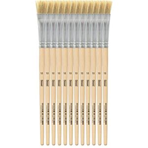 Idena 90101 Borstenpinsel, Größe 18, mit unlackiertem Holzstiel, 12er Set, Malpinsel für Schulkinder Hobbykünstler Idena 90101 Borstenpinsel, Größe 18, mit unlackiertem Holzstiel, 12er Set, Malpinsel für Schulkinder Hobbykünstler