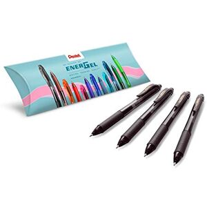 Pentel BL107-AX EnerGel Liquid Gel-Tintenroller Set bestehend aus 4 Stück Gel-Roller, schwarz, 0.7 ball = 0.35 mm Strichstärke Pentel BL107-AX EnerGel Liquid Gel-Tintenroller Set bestehend aus 4 Stück Gel-Roller, schwarz, 0.7 ball = 0.35 mm Strichstärke