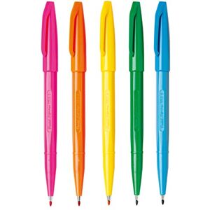 Pentel S520 Sign Pen Filzstifte, 5 unterschiedliche Farben Pentel S520 Sign Pen Filzstifte, 5 unterschiedliche Farben