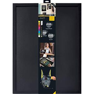 SECURIT Wandkreidetafel „Woody“ + Flüssigkreidemarker Doppelseitige Tafel Rahmen aus lackiertem Holz 60x80cm Schwarz SECURIT Wandkreidetafel „Woody“ + Flüssigkreidemarker Doppelseitige Tafel Rahmen aus lackiertem Holz 60x80cm Schwarz