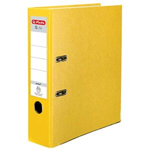 Herlitz ® Q.File Ordner für Dokumente A4 8cm Rücken Wendeschild 2-Ring-Mechanik mit Druckleiste Strapazierfähiger PP Folie beschichtete Beschläge Gelb Herlitz ® Q.File Ordner für Dokumente A4 8cm Rücken Wendeschild 2-Ring-Mechanik mit Druckleiste Strapazierfähiger PP Folie beschichtete Beschläge Gelb
