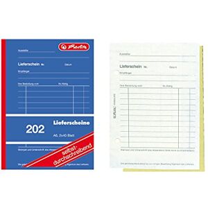 Herlitz 883553 Lieferscheinbuch A6, 2 x 40 Blatt, selbstdurchschreibend, 5 Stück Herlitz 883553 Lieferscheinbuch A6, 2 x 40 Blatt, selbstdurchschreibend, 5 Stück