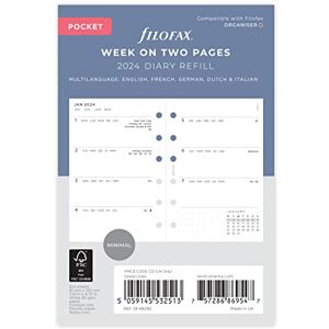 Filofax Pocket Minimal Woche auf zwei Seiten 2024 Terminplaner Filofax Pocket Minimal Woche auf zwei Seiten 2024 Terminplaner