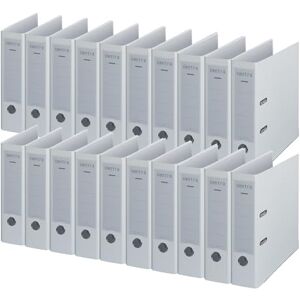 Leitz Centra Standard-Ordner (grauappe RC, mit PP-Folie kaschiert, A4, 8 cm Rückenbreite, Chromos) weiß, 20 Stück Leitz Centra Standard-Ordner (grauappe RC, mit PP-Folie kaschiert, A4, 8 cm Rückenbreite, Chromos) weiß, 20 Stück