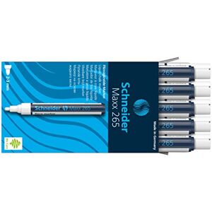 Schneider Maxx 265 Kreidestift (2-3 mm Strichstärke, feucht abwischbar, wasserbasiert, geruchsneutral) 10 Stück weiß Schneider Maxx 265 Kreidestift (2-3 mm Strichstärke, feucht abwischbar, wasserbasiert, geruchsneutral) 10 Stück weiß