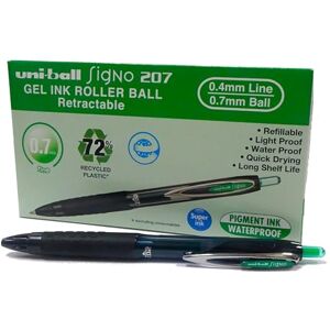 uni-ball Rollerball Signo UMN-207E Gel-Tinte, Grün, 0,7 mm, Box, 12 Stück uni-ball Rollerball Signo UMN-207E Gel-Tinte, Grün, 0,7 mm, Box, 12 Stück