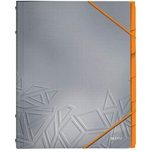 Leitz Urban Chic Ordnungsmappe für bis zu 200 Blatt, 6 Fächer mit Taben zur Ordnung des Inhalts, Gummibandverschluss, Grau, A4 Format, 39490088 Leitz Urban Chic Ordnungsmappe für bis zu 200 Blatt, 6 Fächer mit Taben zur Ordnung des Inhalts, Gummibandverschluss, Grau, A4 Format, 39490088