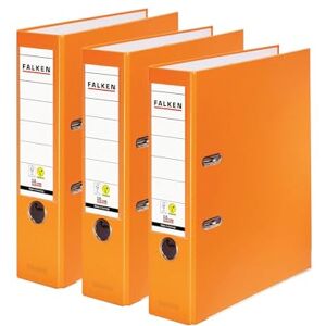 FALKEN Original 3er Pack PP-Color Ordner. Made in Germany. 8 cm breit DIN A4 Orange Vegan Kunststoff-Ordner Ringordner Aktenordner Briefordner Büroordner Plastikordner Schlitzordner FALKEN Original 3er Pack PP-Color Ordner. Made in Germany. 8 cm breit DIN A4 Orange Vegan Kunststoff-Ordner Ringordner Aktenordner Briefordner Büroordner Plastikordner Schlitzordner