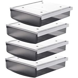 TUKA-i-AKUT TUKA 4X 1,7L Unterschreibtisch-Schubladen 21x18x5,4cm, Selbstklebende Schubladen, Versteckte Unterbauschublade Aufbewahrungsbox unter Schreibtisch, Utensilien Stiftebox Matte Schwarz 4er Set TKD8608 TUKA-i-AKUT TUKA 4X 1,7L Unterschreibtisch-Schubladen 21x18x5,4cm, Selbstklebende Schubladen, Versteckte Unterbauschublade Aufbewahrungsbox unter Schreibtisch, Utensilien Stiftebox Matte Schwarz 4er Set TKD8608