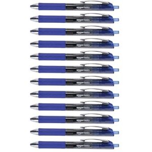 Amazon Basics Gel Pens Fine Point Smooth Writing Pens, Retractable, Blue, 0.7mm, 12 Pack Amazon Basics Gel Pens Fine Point Smooth Writing Pens, Retractable, Blue, 0.7mm, 12 Pack