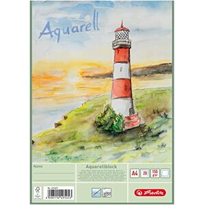 Herlitz 495457 Aquarellpapier, Aquarellkarton, A4, 150 g/qm, 20 Blatt (3er Pack, nur Blöcke) Herlitz 495457 Aquarellpapier, Aquarellkarton, A4, 150 g/qm, 20 Blatt (3er Pack, nur Blöcke)