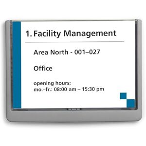 Durable Türschild Click Sign A5, zum Ankleben oder Anschrauben, graphit, 486637 Durable Türschild Click Sign A5, zum Ankleben oder Anschrauben, graphit, 486637