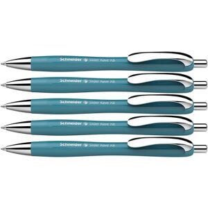 Schneider 132513 Slider Rave XB Kugelschreiber (Limitierte Sonderedition in teal, Made in Germany) 5 Stück, Türkis , Tinte: Blau Schneider 132513 Slider Rave XB Kugelschreiber (Limitierte Sonderedition in teal, Made in Germany) 5 Stück, Türkis , Tinte: Blau