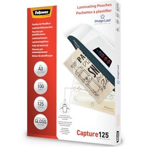 Fellowes Laminierfolien A3 ImageLast, 125 Mikron (2 x 125 Mikron), 100 Stück, transparent mit Ausrichtungshilfe. Ideal für Fotos und Informationshinweise mit optimalem Kontrast. Fellowes Laminierfolien A3 ImageLast, 125 Mikron (2 x 125 Mikron), 100 Stück, transparent mit Ausrichtungshilfe. Ideal für Fotos und Informationshinweise mit optimalem Kontrast.