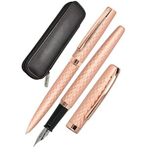 Online Schreib-Set Eleganza Diamond Rosegold enthält Kugelschreiber, Füller, Echt-Lederetui 3-teilig I in Geschenkbox Online Schreib-Set Eleganza Diamond Rosegold enthält Kugelschreiber, Füller, Echt-Lederetui 3-teilig I in Geschenkbox