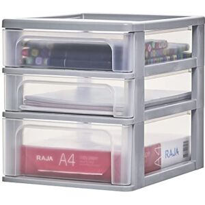 Iris Ohyama , Schreibtisch-Organizer mit 2 Flachen und 1 Tiefen Schublade, Grau, Easy-Pull-System, A4, A5 & A6 Format, Schubladenschrank für Büro, Schreibwaren, Plastik, BPA-frei, Drawer, OCH-2021 Iris Ohyama , Schreibtisch-Organizer mit 2 Flachen und 1 Tiefen Schublade, Grau, Easy-Pull-System, A4, A5 & A6 Format, Schubladenschrank für Büro, Schreibwaren, Plastik, BPA-frei, Drawer, OCH-2021