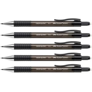 Faber-Castell 205204 Druckbleistift Grip Matic schwarz, 5 Stück, Härtegrad B, Mine 0,5 mm, inkl. Radierer Faber-Castell 205204 Druckbleistift Grip Matic schwarz, 5 Stück, Härtegrad B, Mine 0,5 mm, inkl. Radierer