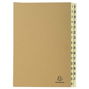 Exacompta 22219E Recycling Pultordner Ordonator Forever aus extra starkem Karton 31 Fächer in elfenbeinfarbe 1-31 für DIN A4 Ordnungsmappe Fächermappe Registermappe braun Exacompta 22219E Recycling Pultordner Ordonator Forever aus extra starkem Karton 31 Fächer in elfenbeinfarbe 1-31 für DIN A4 Ordnungsmappe Fächermappe Registermappe braun