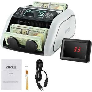 VEVOR Geldzählmaschine, Banknotenzähler mit UV-, MG-, IR- und DD-Falschgelderkennung, USD- und EUR-Geldzählmaschine mit LCD Display Kann gemischte Noten nicht zählen VEVOR Geldzählmaschine, Banknotenzähler mit UV-, MG-, IR- und DD-Falschgelderkennung, USD- und EUR-Geldzählmaschine mit LCD Display Kann gemischte Noten nicht zählen