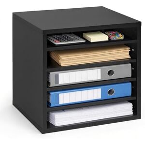 VEVOR Briefablage mit 5 Ablagefächern & Verstellbaren Regalböden, Dokumentenablage aus Holz, Aktenhalter für Büro, Zuhause oder Klassenzimmer, Literaturorganizer für Akten Dokumenten Papier, Schwarz VEVOR Briefablage mit 5 Ablagefächern & Verstellbaren Regalböden, Dokumentenablage aus Holz, Aktenhalter für Büro, Zuhause oder Klassenzimmer, Literaturorganizer für Akten Dokumenten Papier, Schwarz
