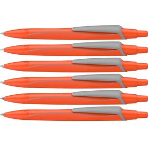 Schneider 131926 Reco Neon Edition Kugelschreiber (aus recyceltem Kunststoff, ausgezeichnet mit Der blaue Engel, Schreibfarbe: blau) neon orange, 6 Stück Schneider 131926 Reco Neon Edition Kugelschreiber (aus recyceltem Kunststoff, ausgezeichnet mit Der blaue Engel, Schreibfarbe: blau) neon orange, 6 Stück