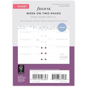Filofax Kalender Garden Week to view Illustrated Diary Refill Pack Pocket 2026 Filofax Kalender Garden Week to view Illustrated Diary Refill Pack Pocket 2026