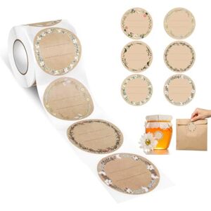 AiQInu Etiketten Selbstklebend Kraftpapier,500 Stück Etiketten zum Beschriften, Klebeetiketten, Marmeladen für Gläser, Marmelade, Flaschen, Tüten Aufkleber (50x50mm) AiQInu Etiketten Selbstklebend Kraftpapier,500 Stück Etiketten zum Beschriften, Klebeetiketten, Marmeladen für Gläser, Marmelade, Flaschen, Tüten Aufkleber (50x50mm)