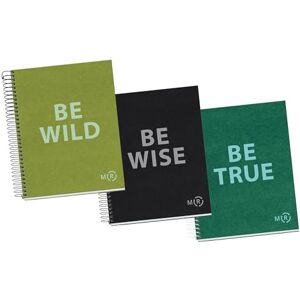 Miquelrius Packung mit 3 A5 Notizbüchern, 80 Blatt 90 g/m², Gepunktetes Notizbuch, Recyceltem Hardcover und Spiraleinband, 2 Löcher, Ideal für Beschriftungen, Bullet Journal und Schulanfang Miquelrius Packung mit 3 A5 Notizbüchern, 80 Blatt 90 g/m², Gepunktetes Notizbuch, Recyceltem Hardcover und Spiraleinband, 2 Löcher, Ideal für Beschriftungen, Bullet Journal und Schulanfang