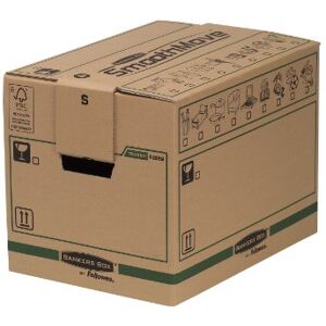BANKERS BOX SmoothMove Heavy Duty Umzugskarton aus doppelt verstärkter Wellpappe mit Tragegriffen, schneller FastFold Aufbau ohne Klebeband, 37.5 Liter, 30 x 30 x 40.5 cm, 5 Stück BANKERS BOX SmoothMove Heavy Duty Umzugskarton aus doppelt verstärkter Wellpappe mit Tragegriffen, schneller FastFold Aufbau ohne Klebeband, 37.5 Liter, 30 x 30 x 40.5 cm, 5 Stück