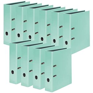 FALKEN Original 10er Pack PastellColor-Ordner. Made in Germany. 8 cm breit DIN A4 Pastell-Farbe Minz-Grün Ringordner Aktenordner Briefordner Büroordner Plastikordner Schlitzordner Motivordner FALKEN Original 10er Pack PastellColor-Ordner. Made in Germany. 8 cm breit DIN A4 Pastell-Farbe Minz-Grün Ringordner Aktenordner Briefordner Büroordner Plastikordner Schlitzordner Motivordner