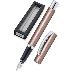 Online Füller Vision Rosegold I Eleganter Füllfederhalter mit Iridium-Feder medium I Füllhalter aus Aluminium für Standard-Tintenpatronen & Konverter I in Geschenkbox Online Füller Vision Rosegold I Eleganter Füllfederhalter mit Iridium-Feder medium I Füllhalter aus Aluminium für Standard-Tintenpatronen & Konverter I in Geschenkbox