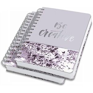 Sigel JN607/2 Spiralblock A5 dotted Notizblock Bullet Journal Jolie, 2er Pack, dickes 120g Papier, 240 Seiten, violett/weiß, vegan, aus nachhaltigem Papier hergestellt Sigel JN607/2 Spiralblock A5 dotted Notizblock Bullet Journal Jolie, 2er Pack, dickes 120g Papier, 240 Seiten, violett/weiß, vegan, aus nachhaltigem Papier hergestellt