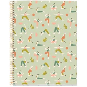 Miquelrius A4-Notizbuch (210 x 297 mm), 100 linierte Seiten, 70 g/m², fester Kartoneinband, 4 Farbbänder, Spiralbindung, 4 Löcher, liniertes Notizbuch, schönes Schreibwaren, Yoga Miquelrius A4-Notizbuch (210 x 297 mm), 100 linierte Seiten, 70 g/m², fester Kartoneinband, 4 Farbbänder, Spiralbindung, 4 Löcher, liniertes Notizbuch, schönes Schreibwaren, Yoga