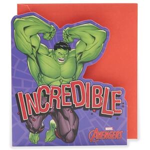 UK Greetings Marvel The Avengers Gruß-/Geburtstagskarte für Ihn/Jungen, Happy Birthday Geschenke, Ihn, Jungen, Männer, Hulk-Design, mit Umschlag, 165 x 190 mm UK Greetings Marvel The Avengers Gruß-/Geburtstagskarte für Ihn/Jungen, Happy Birthday Geschenke, Ihn, Jungen, Männer, Hulk-Design, mit Umschlag, 165 x 190 mm