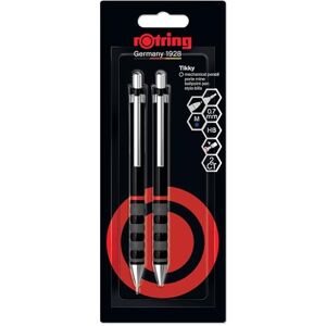 rOtring Tikky Set aus Feinminenstift und Kugelschreiber Bleistift mit HB-Mine0,7 mm Schreibgerät mit mittelgroßer Spitze Schaft in Schwarz Leicht mit gummierter Griffzone rOtring Tikky Set aus Feinminenstift und Kugelschreiber Bleistift mit HB-Mine0,7 mm Schreibgerät mit mittelgroßer Spitze Schaft in Schwarz Leicht mit gummierter Griffzone