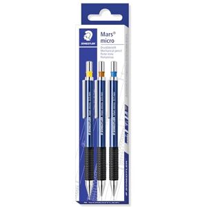 Staedtler Mars micro 775 SC WP3 Druckbleistift, rutschfeste Gummigriffzone, Set mit 3 Linienbreiten 0.3, 0.5, 0.7, blau, nachfüllbar, taschensicher, bruchgeschützt, hohe Qualität Staedtler Mars micro 775 SC WP3 Druckbleistift, rutschfeste Gummigriffzone, Set mit 3 Linienbreiten 0.3, 0.5, 0.7, blau, nachfüllbar, taschensicher, bruchgeschützt, hohe Qualität