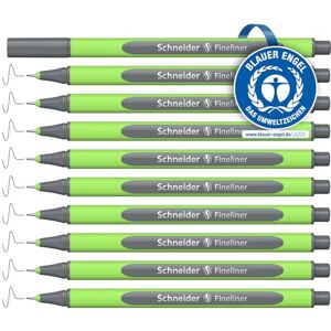 Schneider Line-Up Fineliner (Strichstärke 0,4 mm, aus biobasiertem Kunststoff, ausgezeichnet mit Der blaue Engel) 10 Stück, space-grey Schneider Line-Up Fineliner (Strichstärke 0,4 mm, aus biobasiertem Kunststoff, ausgezeichnet mit Der blaue Engel) 10 Stück, space-grey