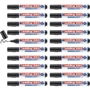 edding 660 Whiteboardmarker schwarz 20 Whiteboard Stifte Rundspitze 1,5-3 mm Boardmarker abwischbar für Whiteboard, Flipchart, Magnettafel, Memoboard Sketchnotes nachfüllbar edding 660 Whiteboardmarker schwarz 20 Whiteboard Stifte Rundspitze 1,5-3 mm Boardmarker abwischbar für Whiteboard, Flipchart, Magnettafel, Memoboard Sketchnotes nachfüllbar