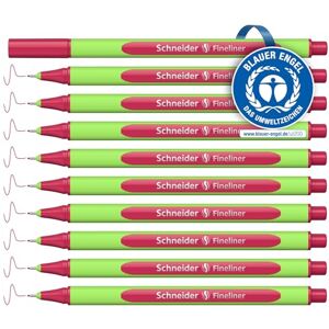 Schneider Line-Up Fineliner (Strichstärke 0,4 mm, aus biobasiertem Kunststoff, ausgezeichnet mit Der blaue Engel) 10 Stück, royal-red Schneider Line-Up Fineliner (Strichstärke 0,4 mm, aus biobasiertem Kunststoff, ausgezeichnet mit Der blaue Engel) 10 Stück, royal-red