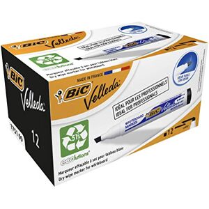 BIC Velleda 1751 Whiteboard-Marker Schwarz, 3,7–5,5 mm Keilspitze – Trocken Abwischbar, Ecolutions, 12 Stück BIC Velleda 1751 Whiteboard-Marker Schwarz, 3,7–5,5 mm Keilspitze – Trocken Abwischbar, Ecolutions, 12 Stück
